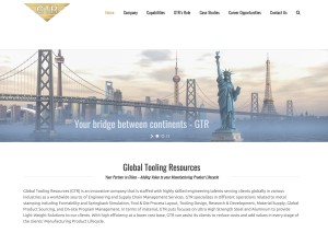 Website homepage for Global Tooling Resources