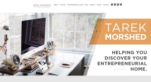 Tarek Morshed's homepage banner image of a stylish home office