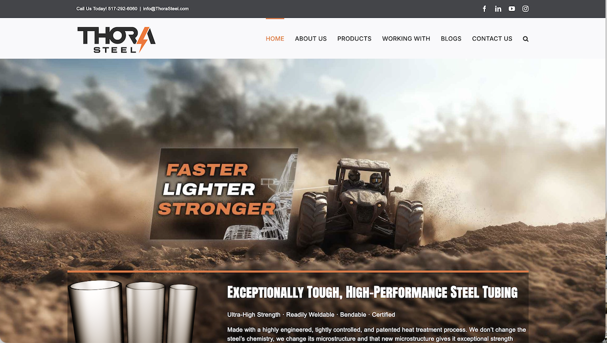 Thora Steel Website