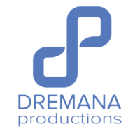 The blue Dremana logo and the company name, Dremana Productions Inc.